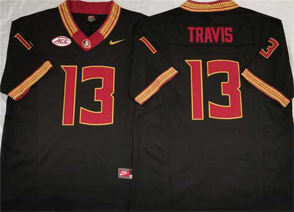 Mens Florida State Seminoles #13 Jordan Travis Black 2023 F.U.S.E Stitched Jersey->florida state seminoles->NCAA Jersey